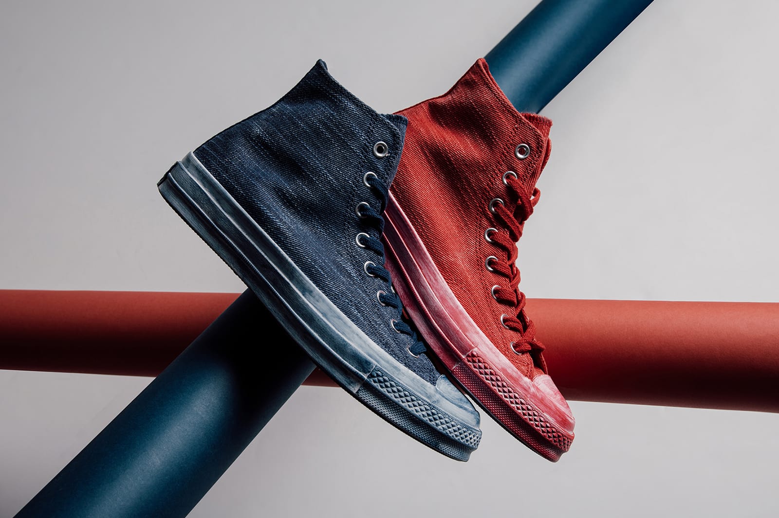 navy and red converse