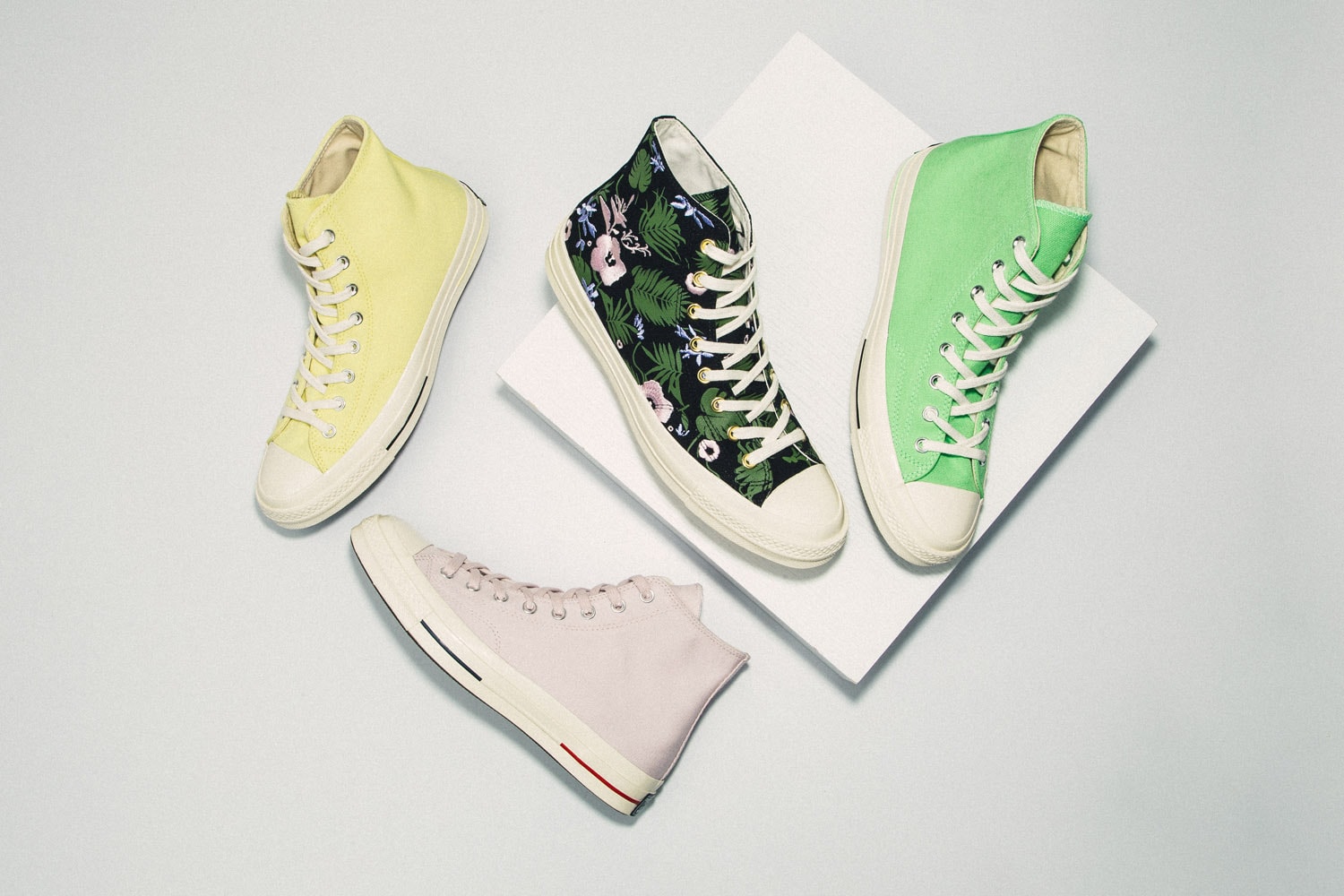 Converse New Arrivals HBX One Star Suede All Star High Low Chuck 70 Release Information Yellow Orange Blue Pink Green White Floral Brown Black