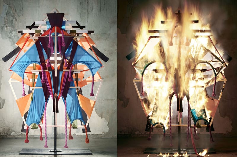 Craig Green Sets Fire to His Sculptures in Spring/Summer 2018 Campaign Imagery