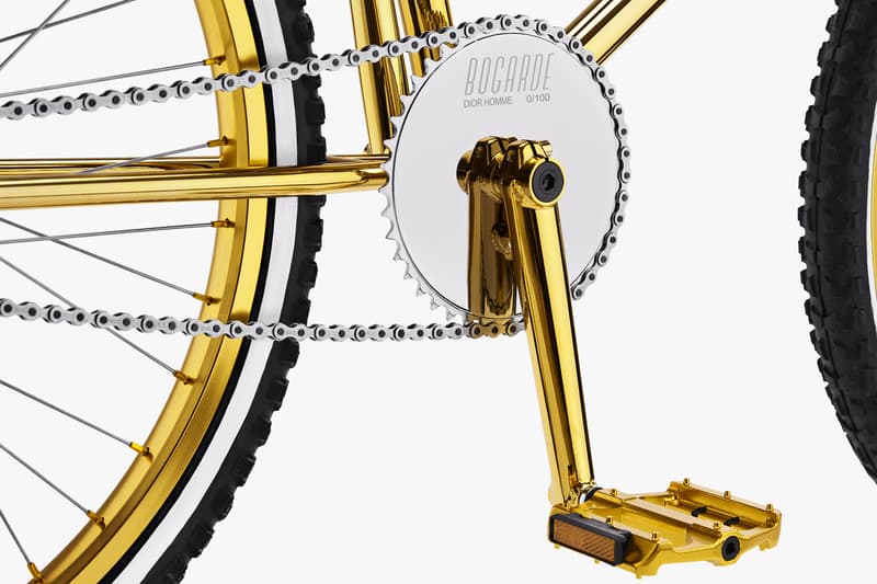 Dior x Bogarde Gold BMX bike colorway collaboration 100 bicycle limited edition april 20 2018 leather