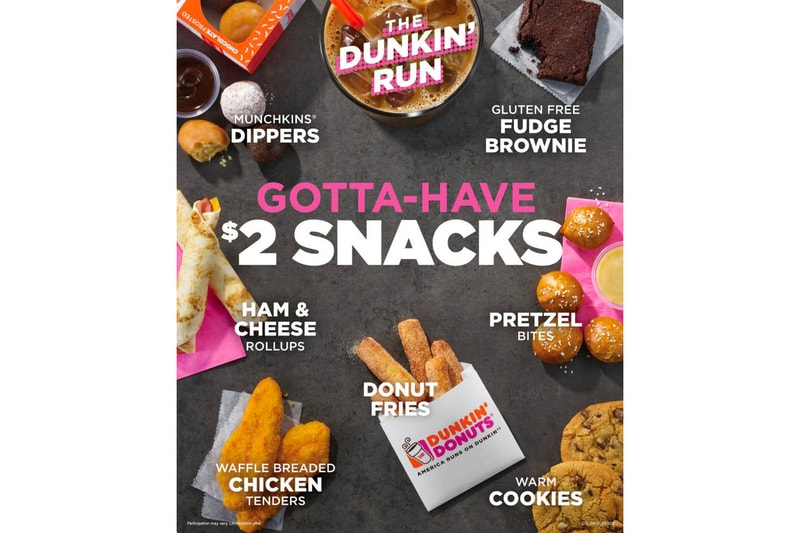 Dunkin' Donuts Donut Fries $2 Menu snack cinnamon sugar boston available