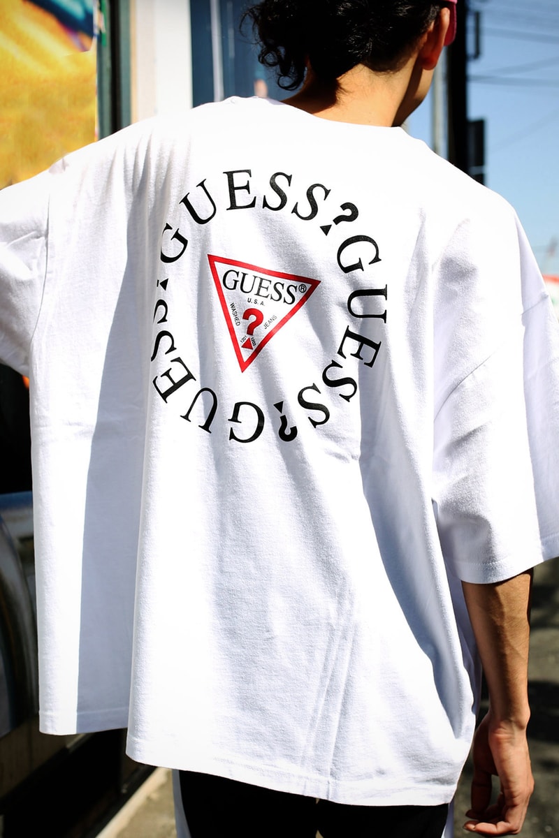 FREAKS STORE GUESS Big T Shirt tee white black april 2018 release date info drop oversized japan collaboration