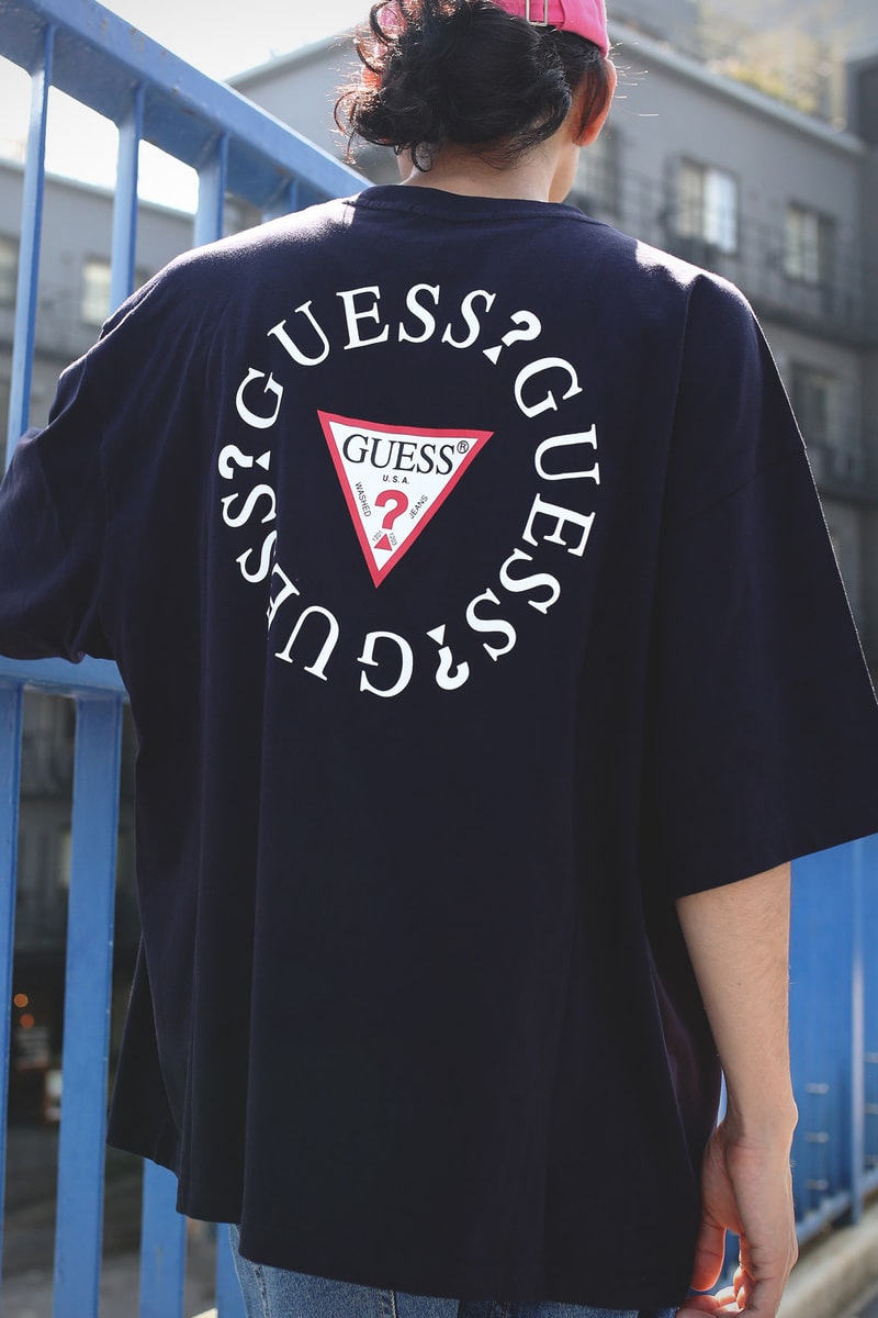 FREAKS STORE GUESS Big T Shirt tee white black april 2018 release date info drop oversized japan collaboration