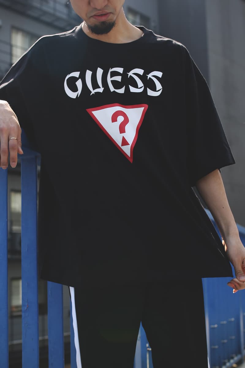 FREAKS STORE GUESS Big T Shirt tee white black april 2018 release date info drop oversized japan collaboration