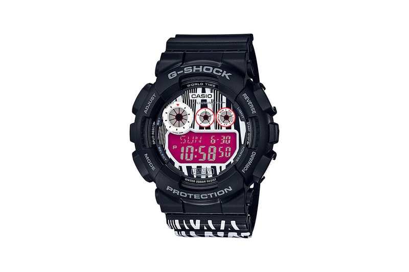 Marok G-SHOCK GD-120LM-1AJR Watch Magenta Purple Graphic Print How to buy cop purchase Availability