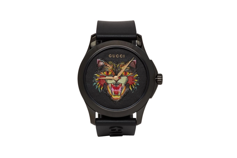 Gucci Black G-Timeless Angry Cat Watch release info accessories watches purchase price timepiece quartz Water resistant