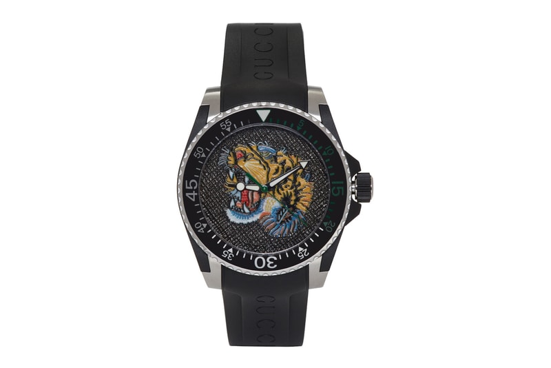 Gucci Black Tiger Diver Watch Release info accessories