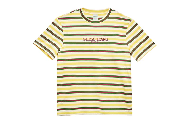 Guess Jeans Usa sean wotherspoon farmers market collaboration drop t shirts colorblocked stripe logo branding may 5 california drop release exlcusive limited 60 80 usd price