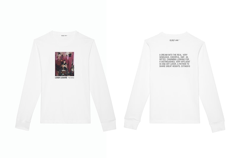 Helmut Lang Leigh Ledare Artist Series T-Shirts collection posters price