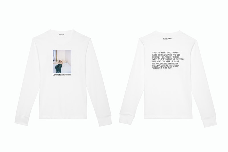 Helmut Lang Leigh Ledare Artist Series T-Shirts collection posters price