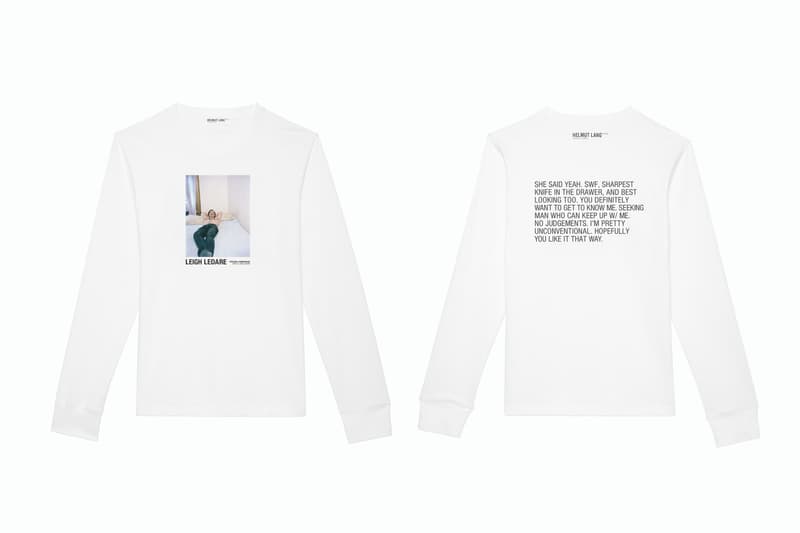 Helmut Lang Leigh Ledare Artist Series T-Shirts collection posters price