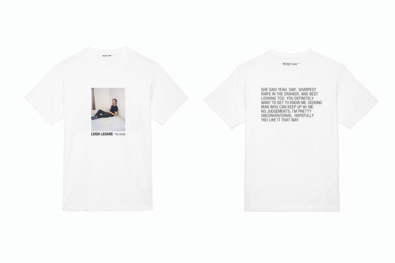 Helmut Lang Leigh Ledare Artist Series T-Shirts collection posters price