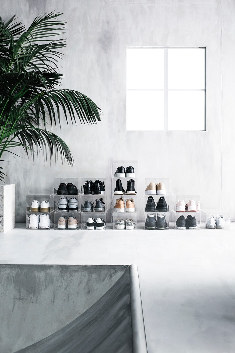 Stampd ikea chris stamp SPÄNST collaborative collection furniture hat skateboard basketball hoop desk table stand armchair wardrobe light sticks duffel bag clothes rack box cushion cover water bottle travel towel noticeboard