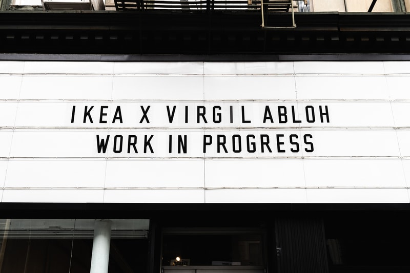 Virgil Abloh x IKEA Off-White Collection BLUE RED Rug KEEP OFF SCULPTURE bag doorstopper