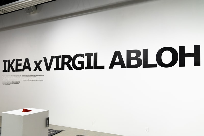 Virgil Abloh x IKEA Off-White Collection BLUE RED Rug KEEP OFF SCULPTURE bag doorstopper
