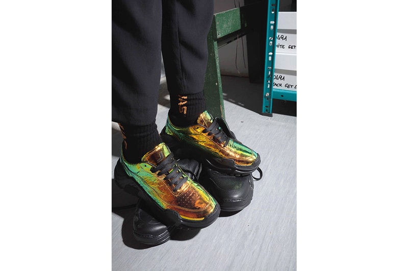 JOSHUA SANDERS Holographic "Zenith" Sneaker Black White Light Holo Crash Holo Flirt Grey Jersey Colorways Chunky Sneaker Trend