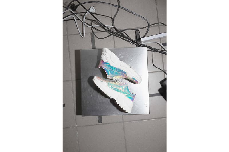 JOSHUA SANDERS Holographic "Zenith" Sneaker Black White Light Holo Crash Holo Flirt Grey Jersey Colorways Chunky Sneaker Trend