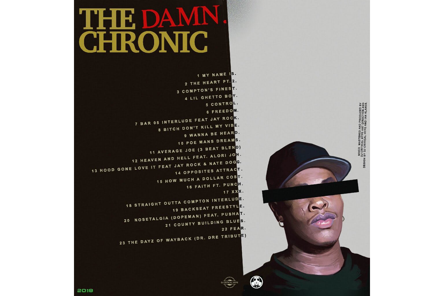 Kendrick Lamar Dr Dre The DAMN Chronic DJ Critical Hype mashup blend tape mixtape april 3 2018 release date info drop debut premiere stream