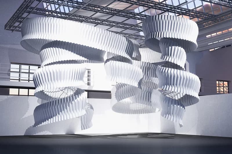 kengo kuma breathing sculpture milan design week air pollution installation art artwork