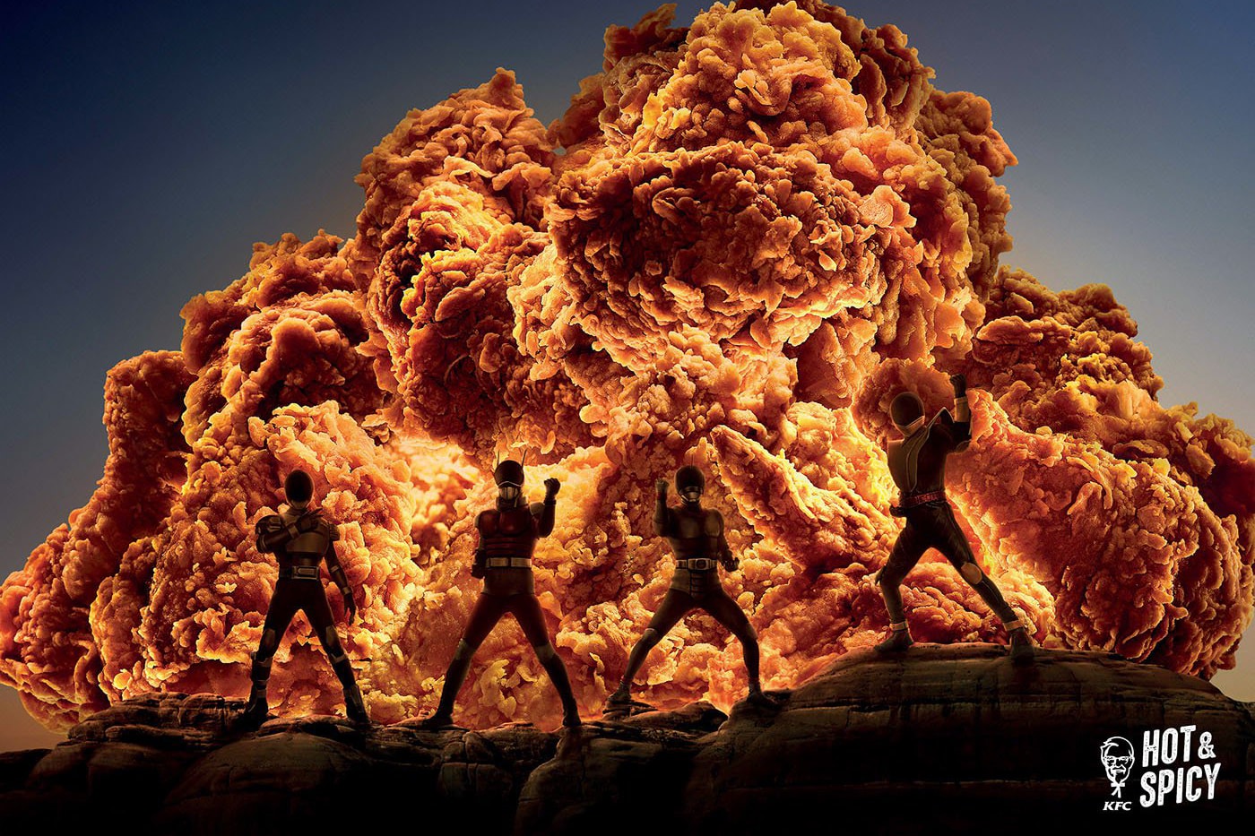 KFC Hong Kong Hot Spicy Fried Chicken Fiery Explosions ad campaign ogilvy mather