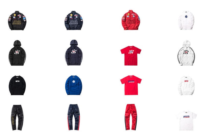 KITH Racing Collection Closer Look jacket pants t shirt hoodie leggings bra fashion 2018