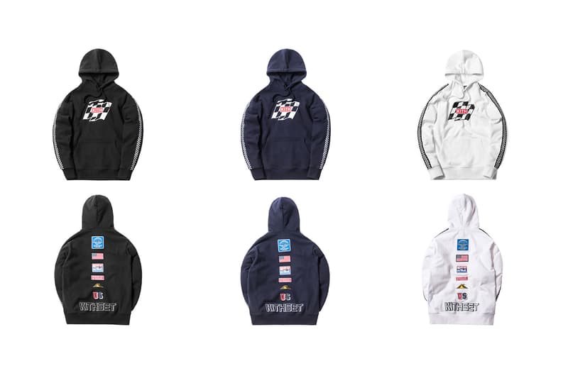 KITH Racing Collection Closer Look jacket pants t shirt hoodie leggings bra fashion 2018