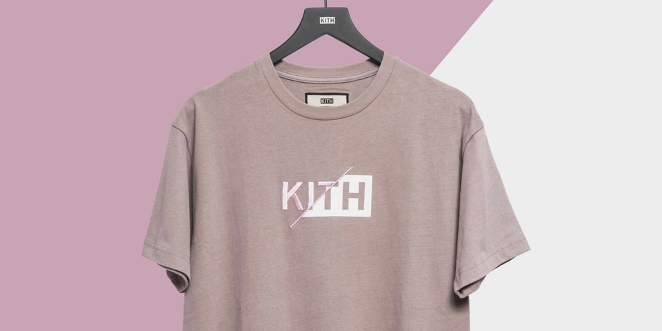 KITH×OFF-WHITE☆Pink いつい Diagonals Logo Tシャツ