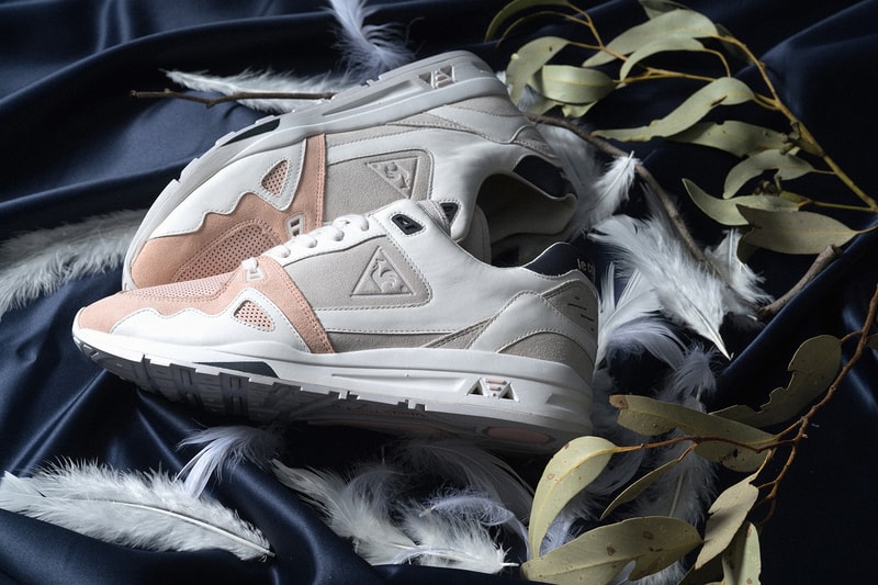 Le Coq Sportif Highs and Lows Collaboration Kicks Sneakers Trainers Shoes Closer Look Pink Grey Navy Colorway Swans LCS R 1000
