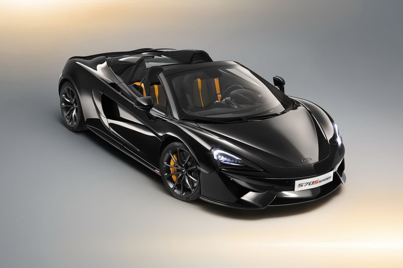 McLaren 570S Spider Onyx Black Design Edition Carbon Alcantara Orange nappa leather custom car bespoke customer price