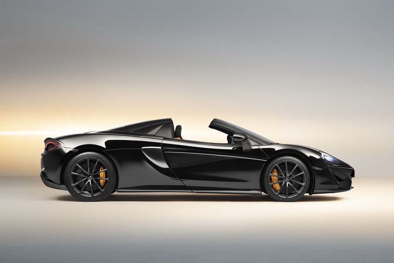 McLaren 570S Spider Onyx Black Design Edition Carbon Alcantara Orange nappa leather custom car bespoke customer price
