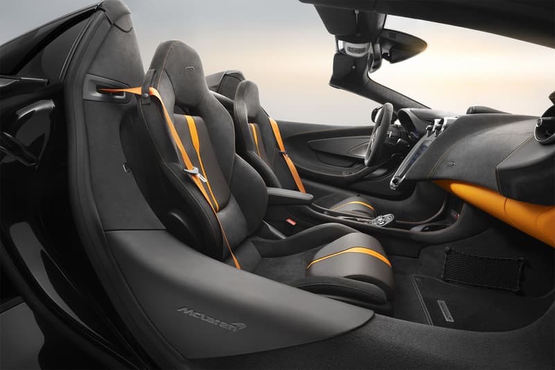 McLaren 570S Spider Onyx Black Design Edition Carbon Alcantara Orange nappa leather custom car bespoke customer price