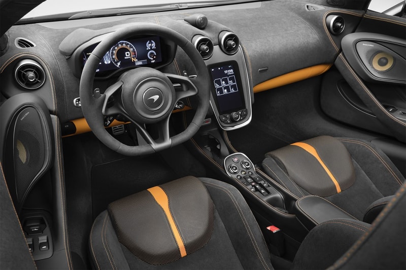 McLaren 570S Spider Onyx Black Design Edition Carbon Alcantara Orange nappa leather custom car bespoke customer price