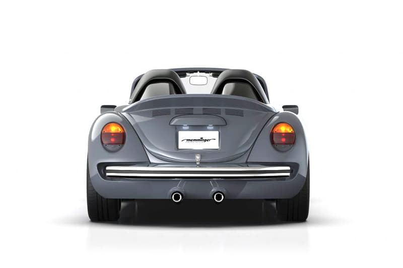 Memminger Beetle Roadster 2.7 Air-Cooled Boxer Engine 210 HP 125 mph Inspired Beetle Horsepower Five-Speed Gearbox Custom Bodywork Welded Tubular Steel Frame Tartan-Lined Racing Seats 911 Disc Brakes Lightweight 18-Inch Alloy Wheels Volkswagen Dealership For Sale Rental Concept