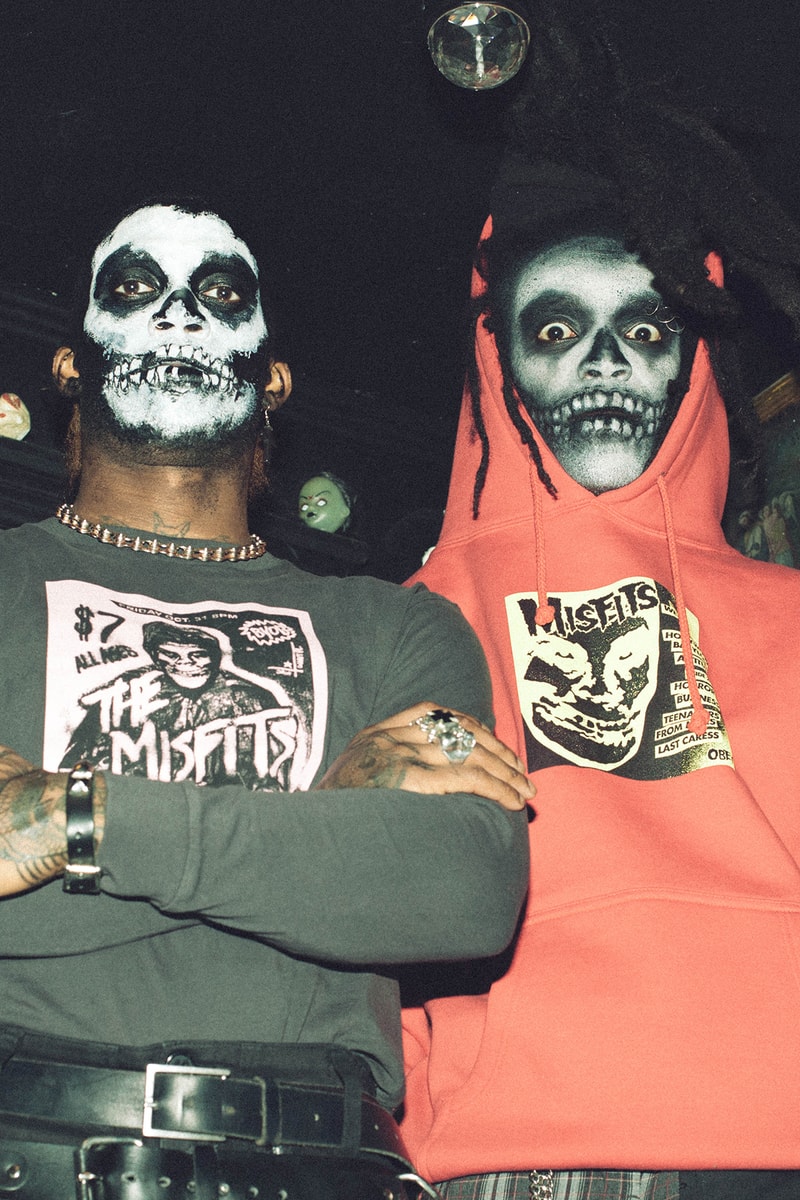 OBEY misfits collaboration capsule collection drop april 13 2018 custom 17 skate deck jacket shirt hoodie