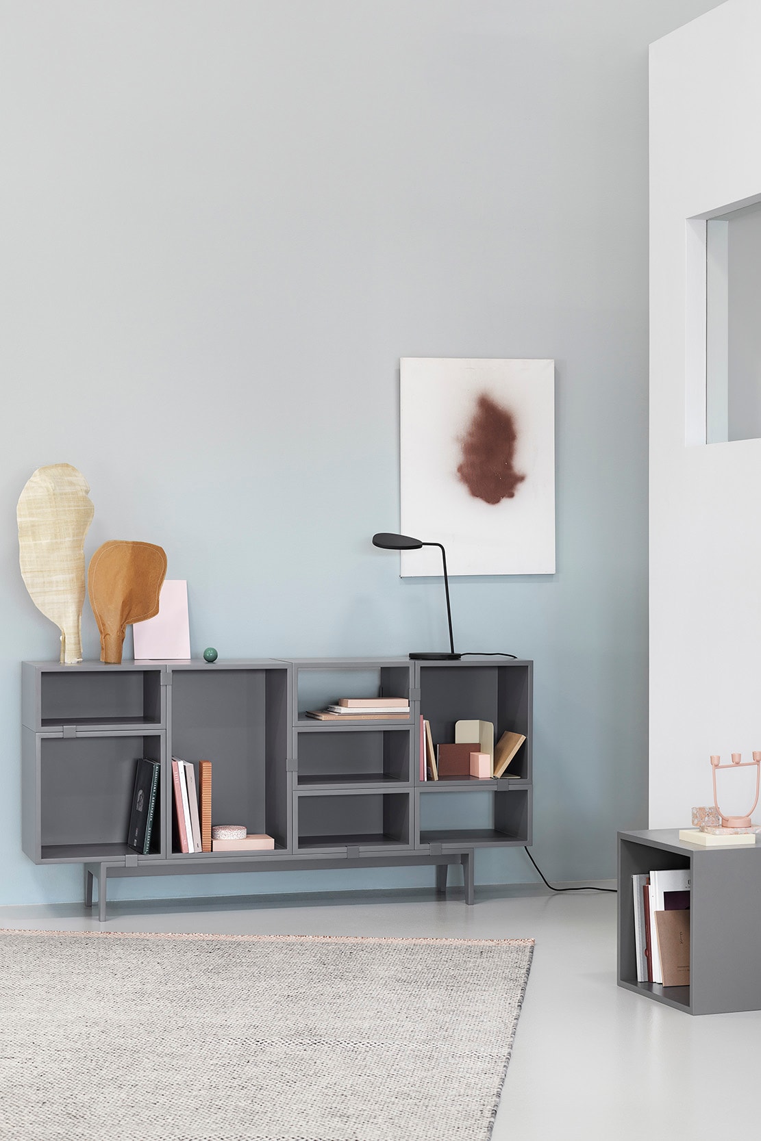 Muuto "New Perspectives" Collection Furniture Base Table High Pendant Lamp Enfold Sideboard Oslo 3-Seater Corner Sofa Pouf The Dots Metal Workshop Coffee Table
