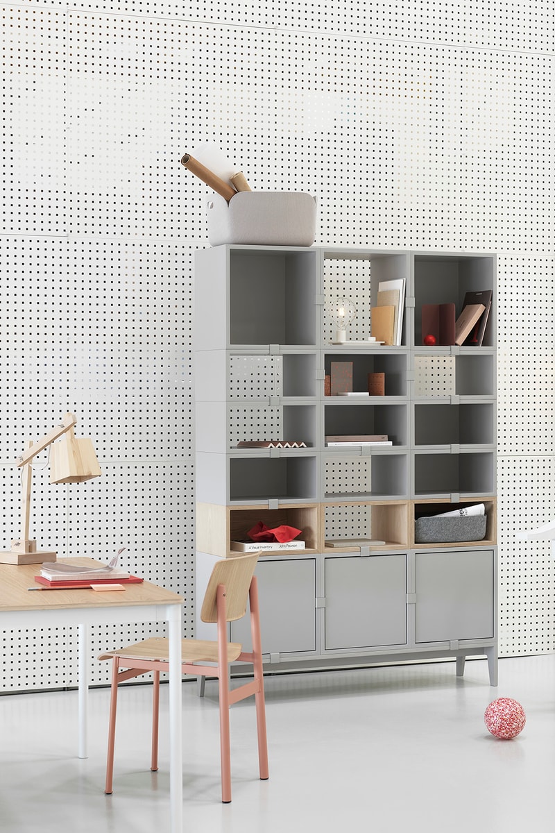 Muuto "New Perspectives" Collection Furniture Base Table High Pendant Lamp Enfold Sideboard Oslo 3-Seater Corner Sofa Pouf The Dots Metal Workshop Coffee Table