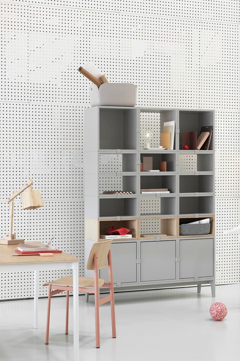 Muuto "New Perspectives" Collection Furniture Base Table High Pendant Lamp Enfold Sideboard Oslo 3-Seater Corner Sofa Pouf The Dots Metal Workshop Coffee Table