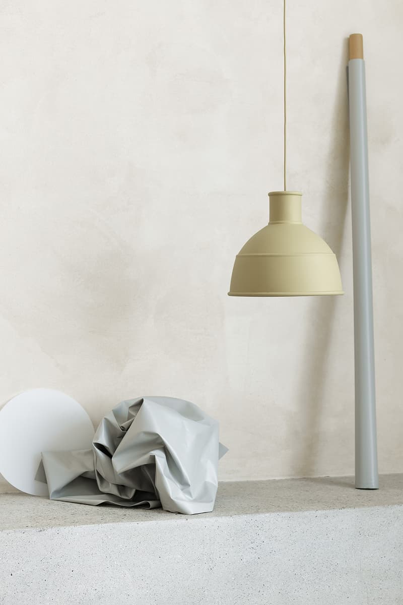 Muuto "New Perspectives" Collection Furniture Base Table High Pendant Lamp Enfold Sideboard Oslo 3-Seater Corner Sofa Pouf The Dots Metal Workshop Coffee Table