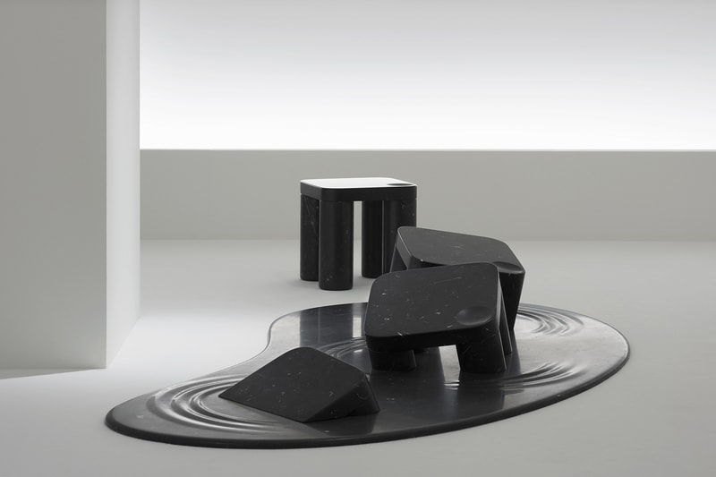 Nendo into marble installation marsotto edizioni milan design week 2018 furniture
