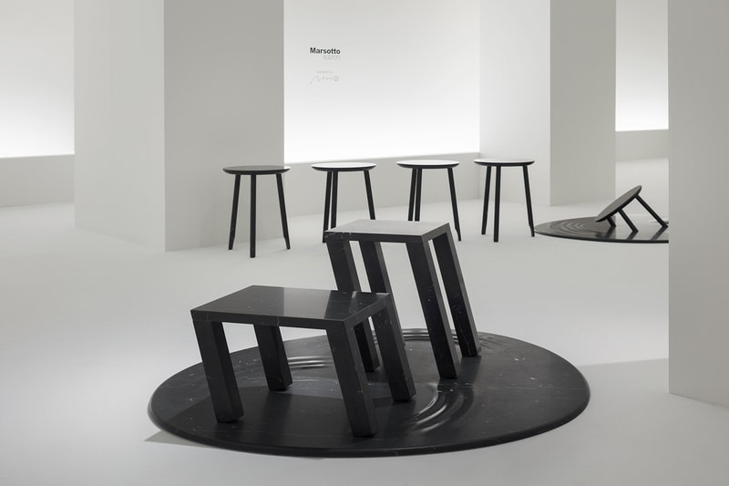 Nendo into marble installation marsotto edizioni milan design week 2018 furniture