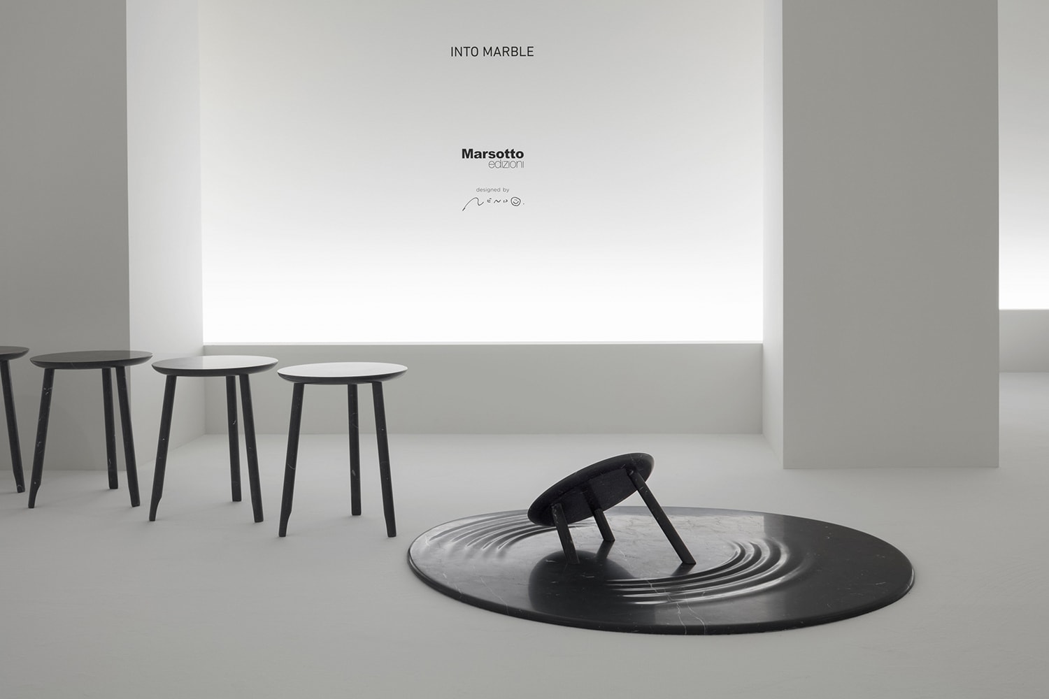 Nendo into marble installation marsotto edizioni milan design week 2018 furniture
