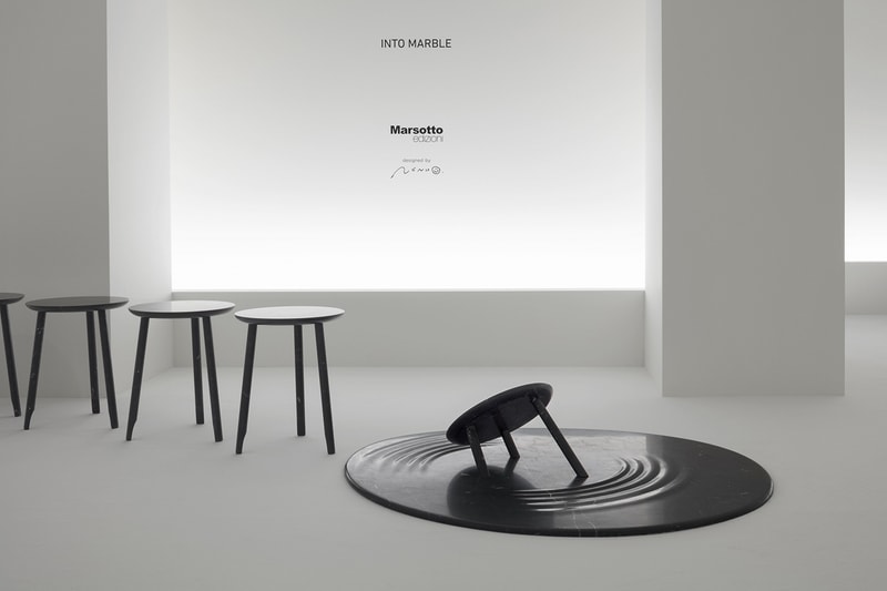 Nendo into marble installation marsotto edizioni milan design week 2018 furniture
