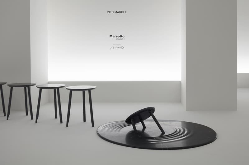 Nendo into marble installation marsotto edizioni milan design week 2018 furniture
