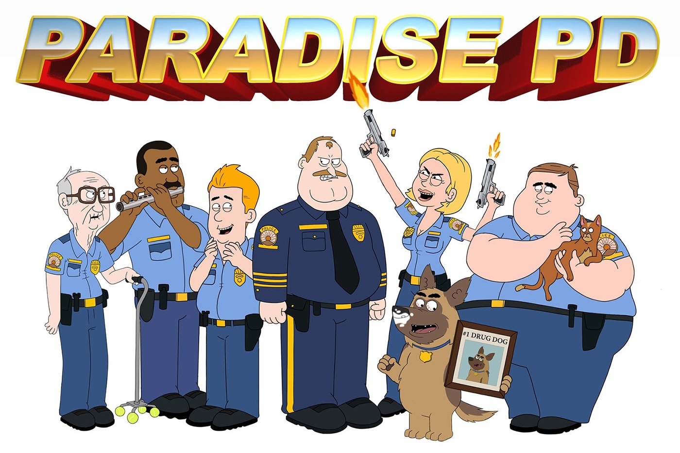 Netflix Paradise P.D. animation series shows television announcement