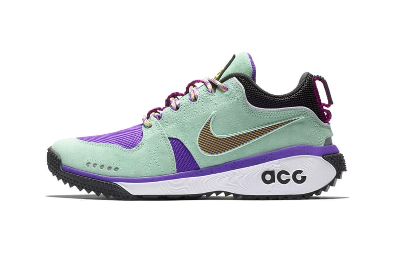 Nike ACG Dog Mountain New Colorways trail sneakers hiking footwear green purple black