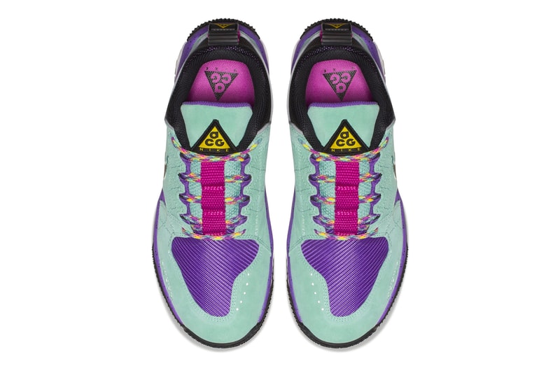 Nike ACG Dog Mountain New Colorways trail sneakers hiking footwear green purple black