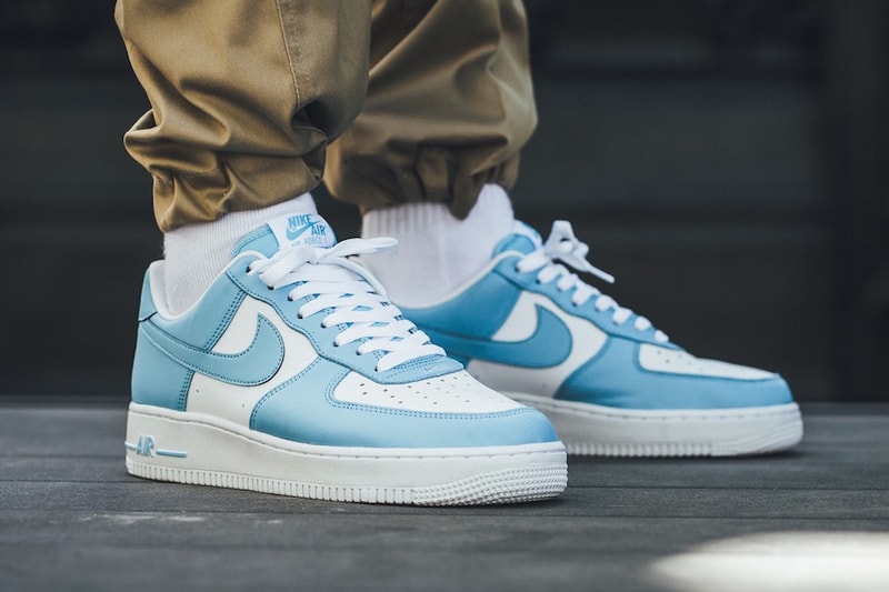 Nike Air Force 1 blue gale on foot 2018 footwear nike sportswear unc