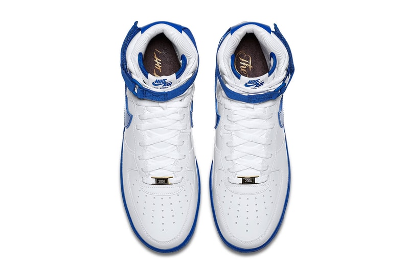 Nike Air Force 1 High Rude Awakening Rasheed Wallace release first look sneakers blue white nba Detroit 