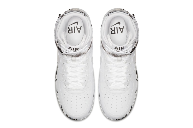 Nike Air Force 1 High "Marble" Release sand black and white