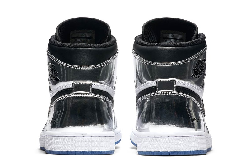 Nike Air Jordan 1 Retro High x Kawhi Leonard Sneakers Kicks Trainers Shoes Closer Look Silver Black White Blue Colorway Basketball 2014 MVP